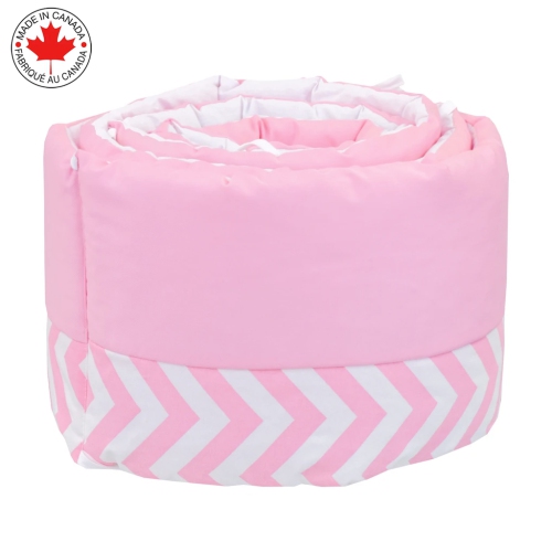 Lit de bébé Belelo - 5 pièces - chevrons roses