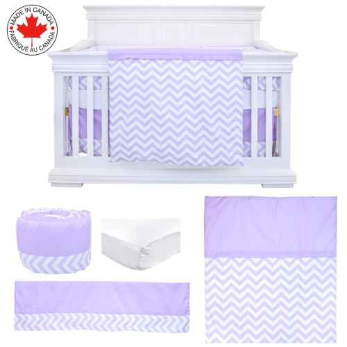 Lit de bébé Belelo - 5 pièces - Lilac Wave