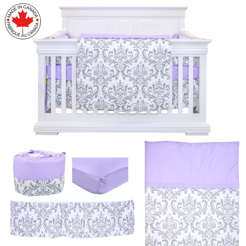 Bebelelo - 5 Pieces Bedding Set - Un mauve princesse
