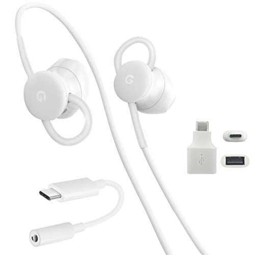 Google Pixel USB-C Earbuds with in-Ear Google Assistant & Translation, USB-C to 3.5mm Adapter, USB-C USB 3.0 Adapter - Pixel