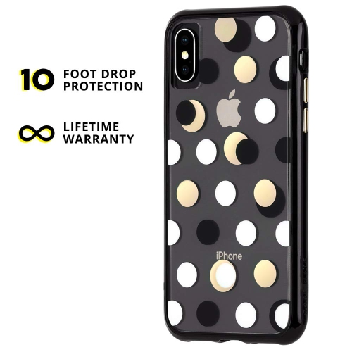 Case-Mate - iPhone XR Case - Wallpapers - iPhone 6.1 - Black Metallic Dot