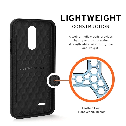 URBAN ARMOR GEAR UAG LG K8S LG K8 LG Tribute Empire Scout Feather-Light Rugged [Black] Military Drop Tested Phone Case