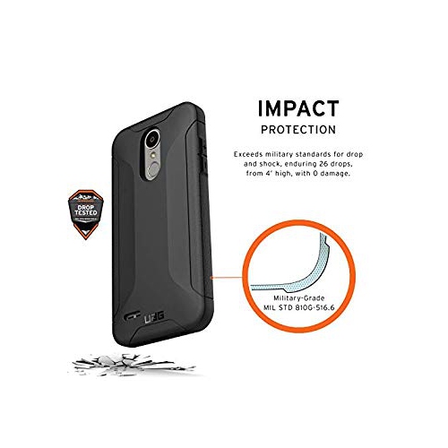 URBAN ARMOR GEAR UAG LG K8S LG K8 LG Tribute Empire Scout Feather-Light Rugged [Black] Military Drop Tested Phone Case