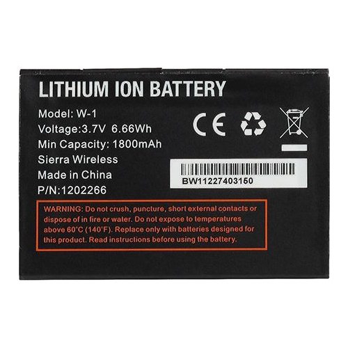 Sierra Wireless W-1 Lithium Ion Battery 3.7V 6.66Wh 1800mAh Router Mobile Hotspot AirCard WiFi