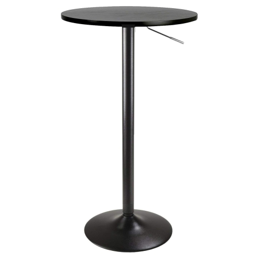 Nicer Furniture® Adjustable height bar table with 24" MDF top Painted Black Base