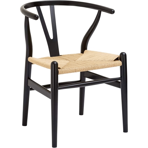 Nicer Furniture® Set of 1 Replica Hans Wegner Wishbone Chair in Black