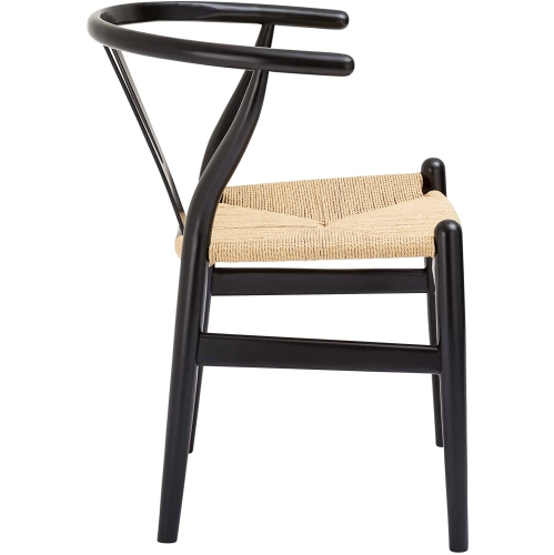 Nicer Furniture® Set of 2 Replica Hans Wegner Wishbone Chair in Black