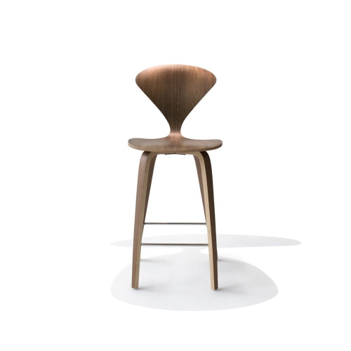 Nicer Furniture ® Cherner Counter Stool Walnut finish Dining Stool Wood Base