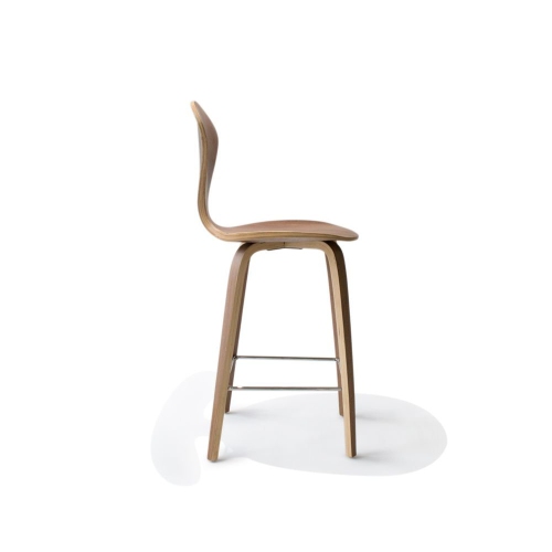 Nicer Furniture ® Cherner Counter Stool Walnut finish Dining Stool Wood Base