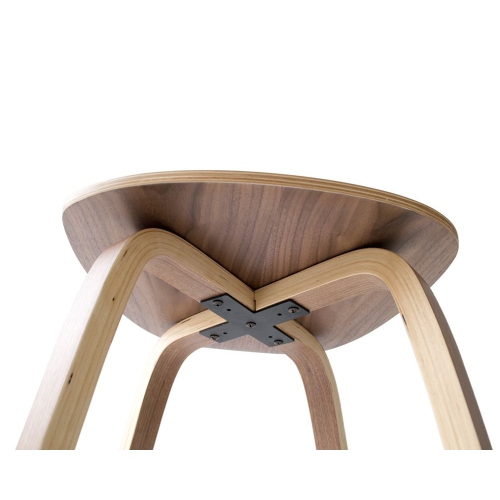 Nicer Furniture ® Cherner Counter Stool Walnut finish Dining Stool Wood Base