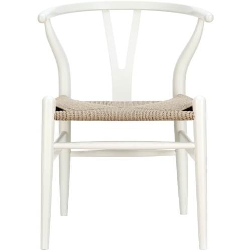 Nicer Furniture® Set of 1 Replica Hans Wegner Wishbone Chair in White