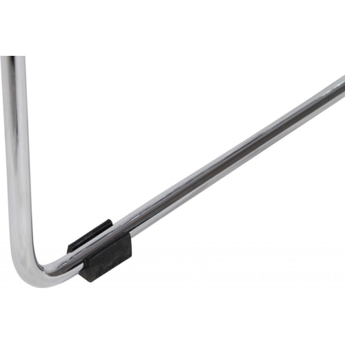 Nicer Furniture® Harry Bertoia Chromed Steel Wire Frame Counter Height Stool with Leatherette PU Pad - Set of 2