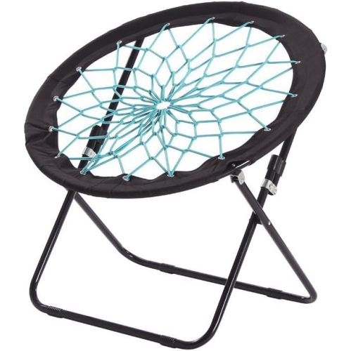 NICER INTERIOR  Furniture ® Bungee Cord Dish Chair (Circle), Bunjo Chair High Intensity And Secure, Fun for Adults And Kids
