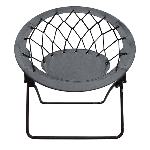 Nicer Furniture ® Bungee Web Chair, Lightweight Portable Folding Chair-Grey