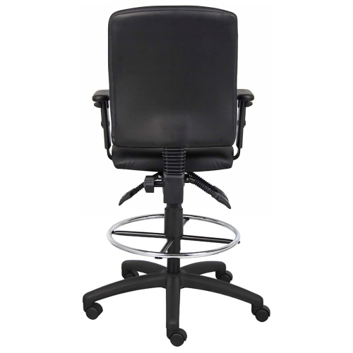 Nicer Furniture Multi-Function Task Drafting Chair, Polyurethane, Adjustable Arms