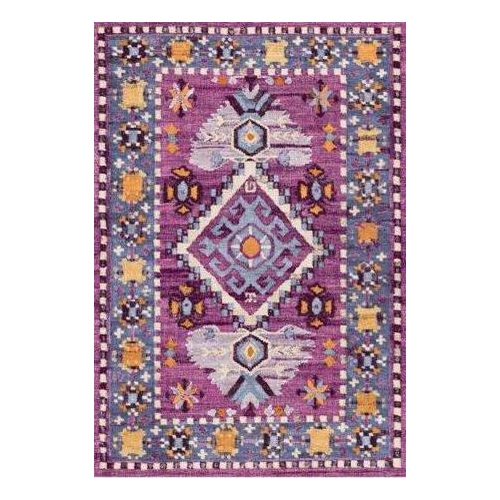 LA DOLE RUGS  Aliyah Geometric Traditional Flatweave Area Rug 6'6" X 9'6" In Pink
