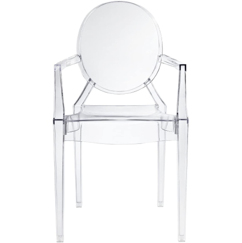 Nicer Furniture® Philippe Starck Louis XVI Ghost Arm Chair, Transparent Set of 2