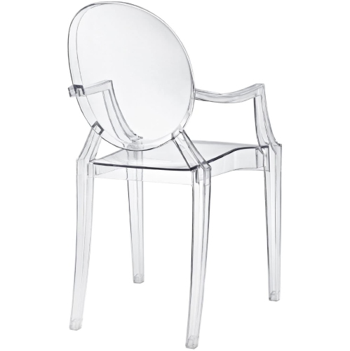 Nicer Furniture® Philippe Starck Louis XVI Ghost Arm Chair, Transparent Set of 4