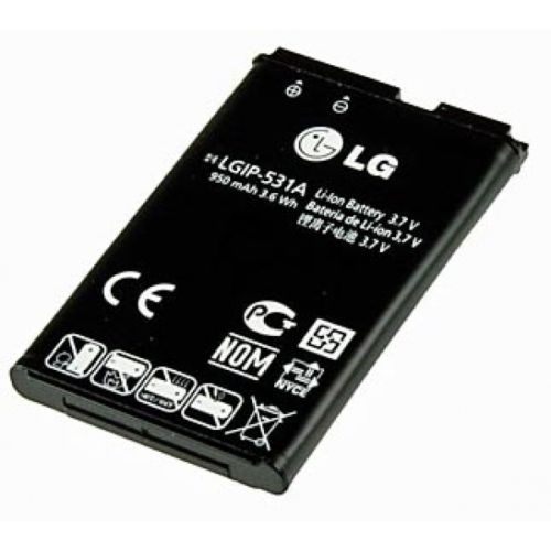 LG LGIP-531A téléphone cellulaire OEM batterie lithium-ion 3,7 V 950 mAh 3,6 Wh EAC61700101, SBPL0090503