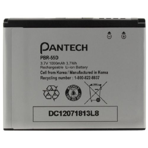 Batterie au lithium-ion pour téléphone cellulaire PBR-55D rechargeable 3,7 V 1000 mAh 3,7 Wh AT&T de Pantech