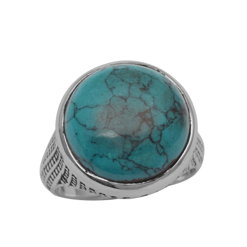 Mojave Blue green Turquoise Ring in Sterling Silver