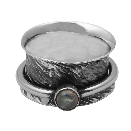 Spinner Ring Labradorite Sterling Silver