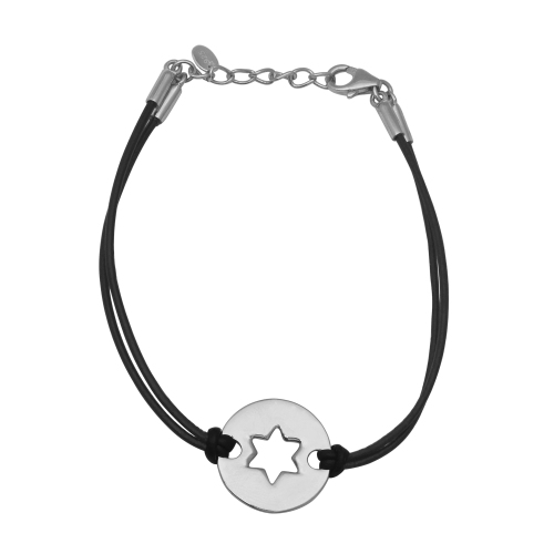 Star Leather bracelet with extension