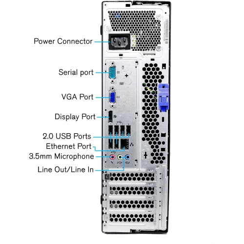 Lenovo ThinkCentre M93p Small Form Factor Desktop - Intel Core i7-4770, 8GB RAM, 256GB SSD, Win 10 Pro, Keyboard and Mouse Included by LENOVO - Refurbished condition - Image 2
