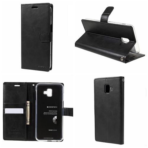 Samsung J6 Plus Goospery Bluemoon Diary Case, Black