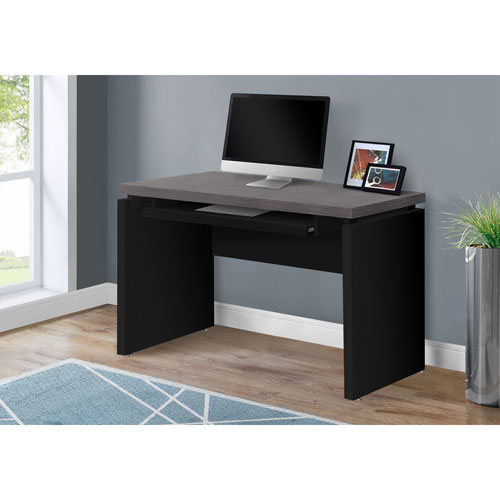 Monarch Computer Desk With Keyboard Tray Black Best Buy Canada