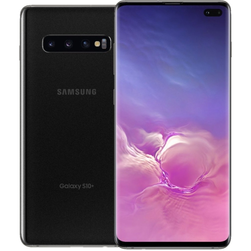 Refurbished - Samsung Galaxy S10+ 1TB Smartphone - Ceramic Black - Unlocked - Certified Refurbished