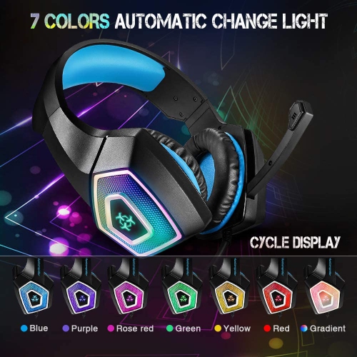 Gaming Headset with Mic for Xbox One PS4 PC Switch Tablet