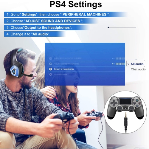 Gaming Headset with Mic for Xbox One PS4 PC Switch Tablet