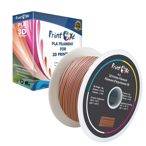 Filament PLA couleur café 3D pour imprimantes 3D - 1.75 mm de diamètre - 1 kg de filet sur bobine précision dimensionnelle +/- 0.03 mm de marque