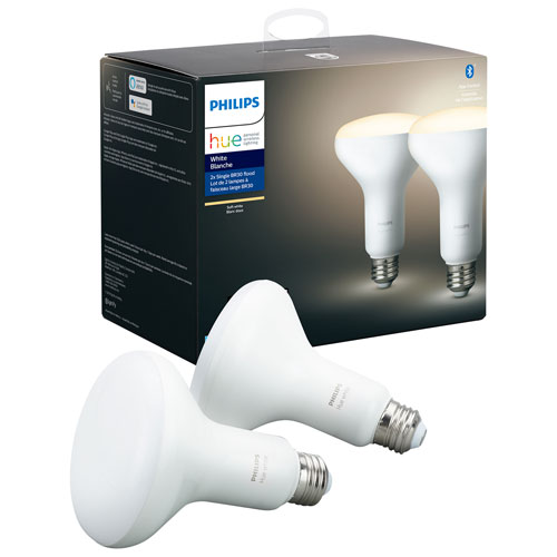 Philips Hue BR30 Smart Bluetooth LED Light Bulb - 2 Pack - Soft White