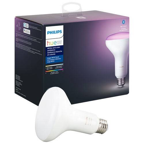Philips Hue BR30 Smart Bluetooth LED Light Bulb - White & Colour Ambiance
