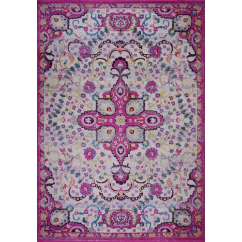 Ladole Rugs Darcy Persian Traditonal Design Area Rug in Pink, 8x11