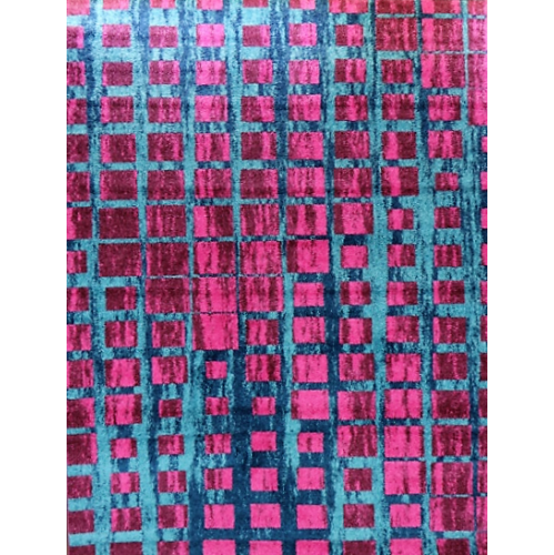 Ladole Rugs Smooth Area Rug in Geometric Pattern in Pink, 7x10