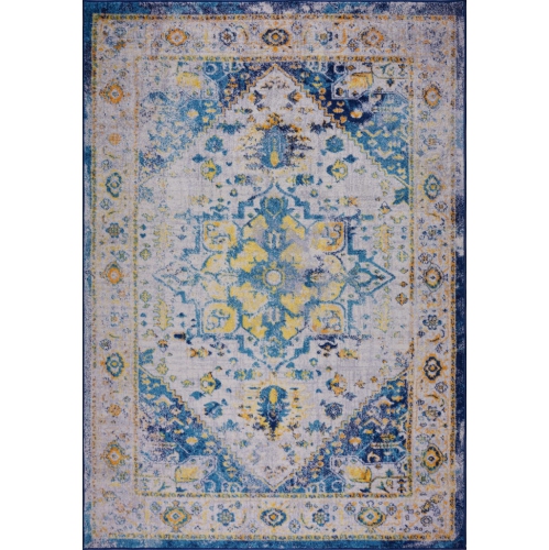 LA DOLE RUGS  Ladole Rugs Modena Traditional Area Rug In Multicolor, 5X8 In Blue