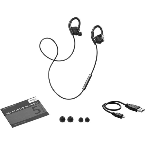 Refurbished Jabra STEP Black Ear-Hook Headset Wireless Bluetooth Stereo Music Sport Earbuds