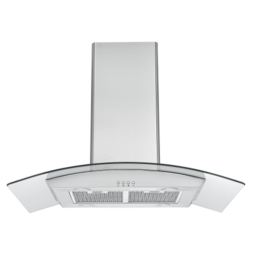 Ancona 36" Island Glass Range Hood in Stainless Steel