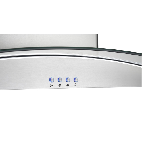 Ancona 36" Island Glass Range Hood in Stainless Steel