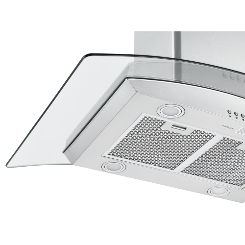 Ancona 36" Island Glass Range Hood in Stainless Steel