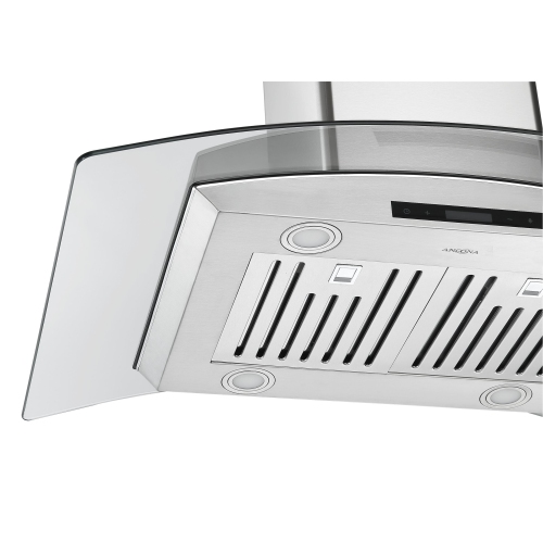 Ancona IGCB636 36" Island Glass Range Hood in Stainless Steel