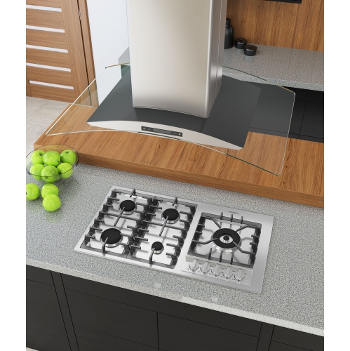 Ancona IGCB636 36" Island Glass Range Hood in Stainless Steel