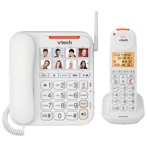 VTech CareLine Amplified Corded Phone with DECT 6.0GHz Cordless Phone