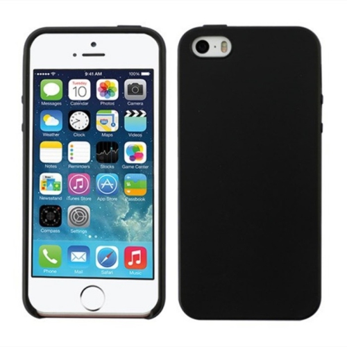 Siège arrière pour iPhone 5, 5S et se, silicone souple et protection contre les chocs, noir transparent