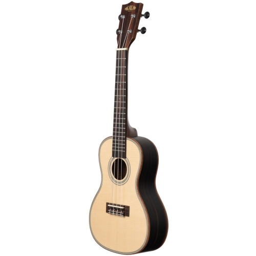 Kala Solid Spruce Top Striped Ebony Concert Ukulele