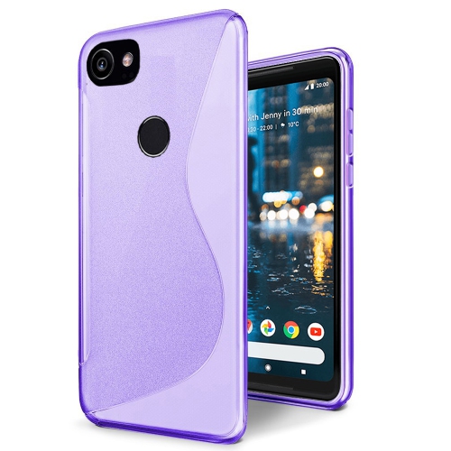 Image 1 of 1.. 【CSmart】 Ultra Thin Soft TPU Silicone Jelly Bumper Back Cover Case for Google Pixel 2 XL, Purple