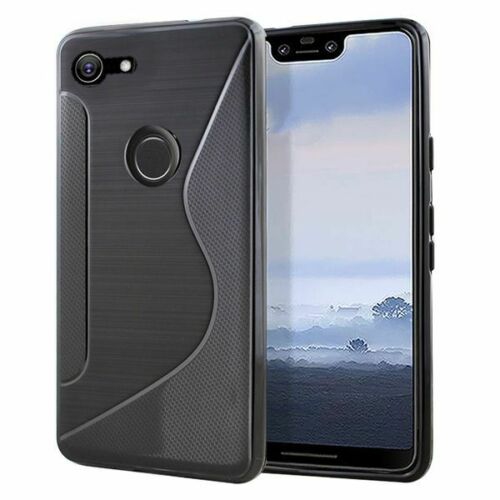 Étui Coque de protection arrière ultra fin et souple en silicone TPU Jelly pour Google Pixel 3 XL, noir